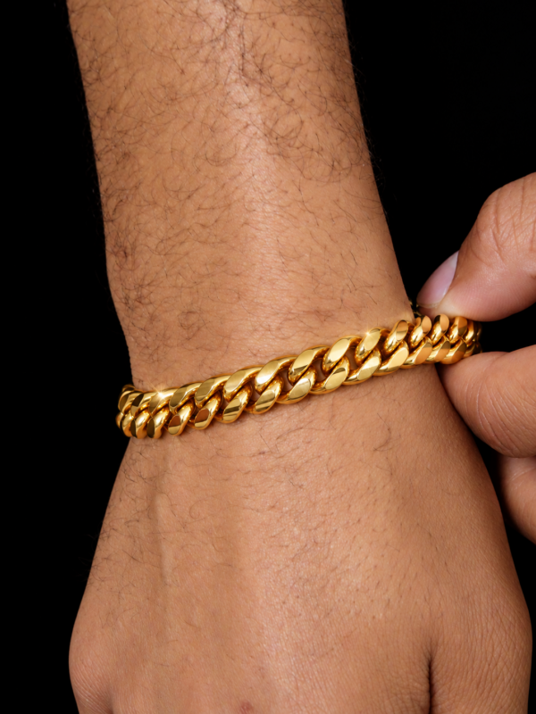 10mm Miami Cuban Link Bracelet in Gold