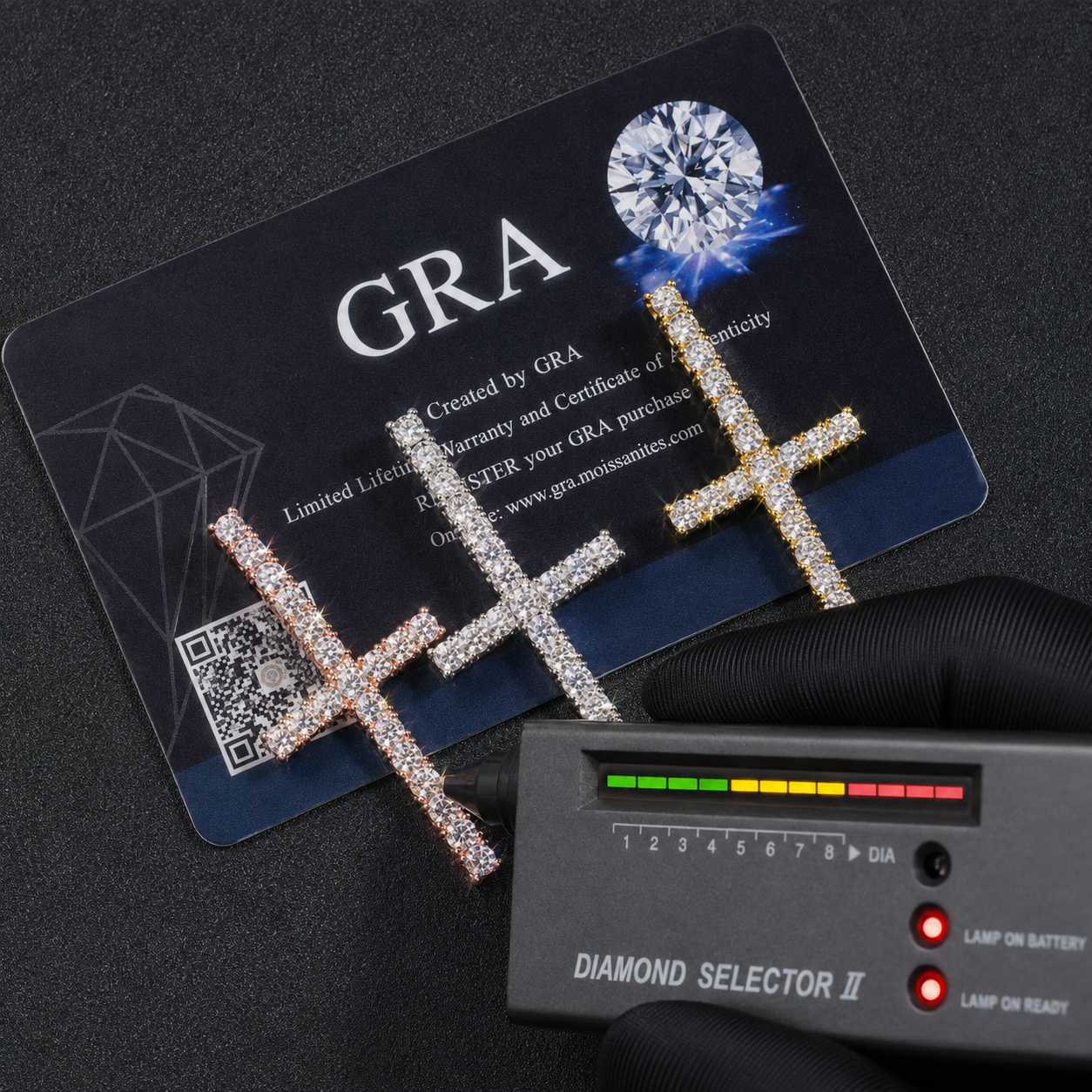 VVS1 Moissanite Tennis Cross 925 Sterling Silver - Image 4