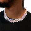 19mm Iced Out Prong Chain in Rose Gold