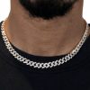 9mm Iced Out Cuban Link Chain in Gold