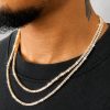 3mm Iced Out Tennis Chain in Gold