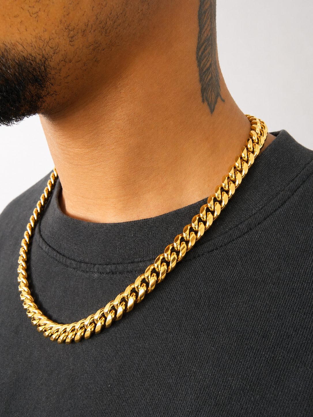 10mm Miami Cuban Link Chain in Gold