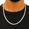 5mm Iced Out Tennis Chain in White Gold