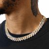 12mm Iced Out Prong Chain in Gold