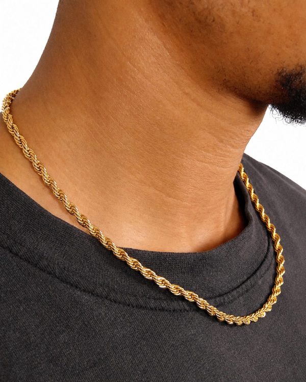5mm Rope Chain in Gold