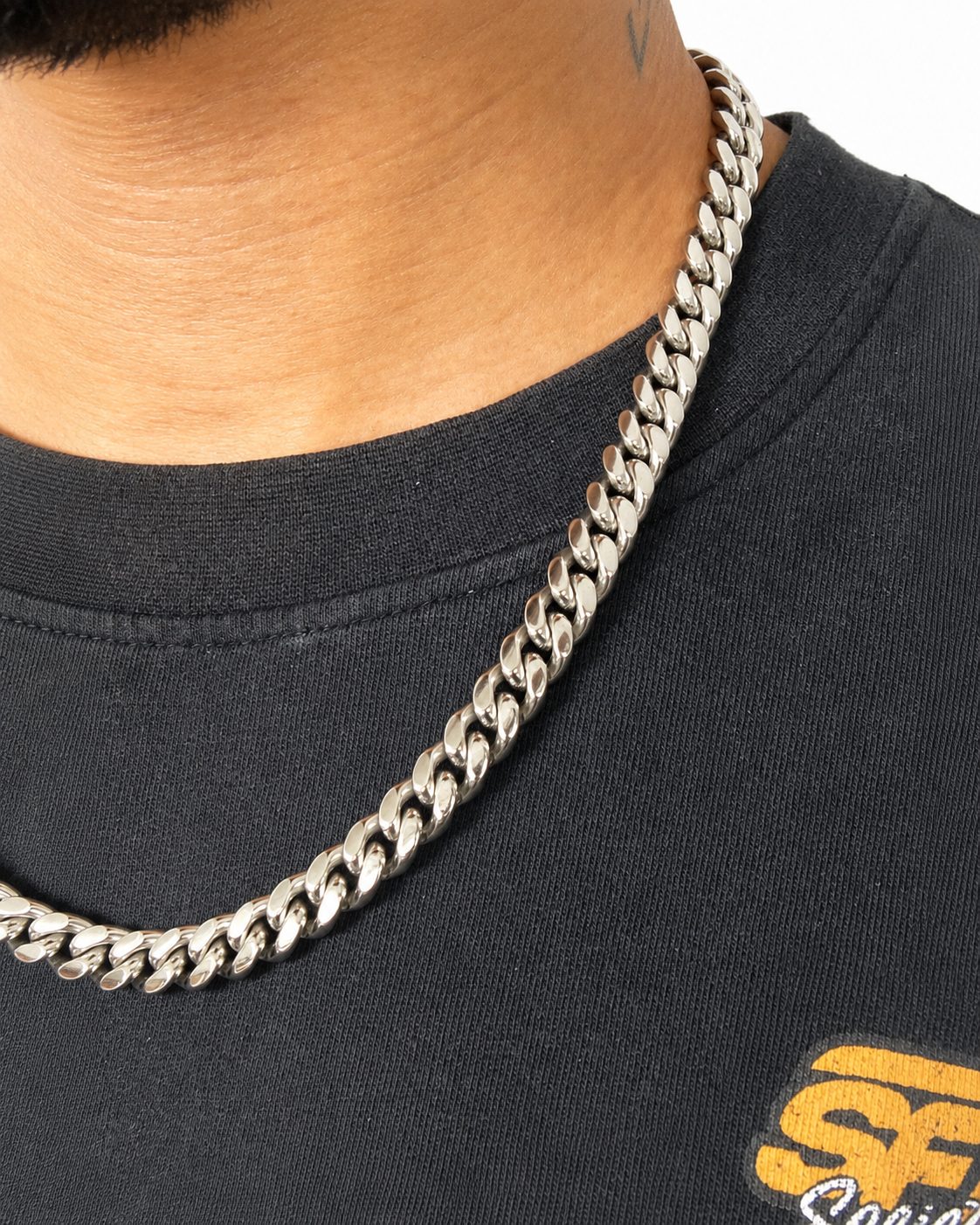 10mm Miami Cuban Link Chain in White Gold - Image 4