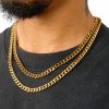 7mm Curb Link Chain in Gold