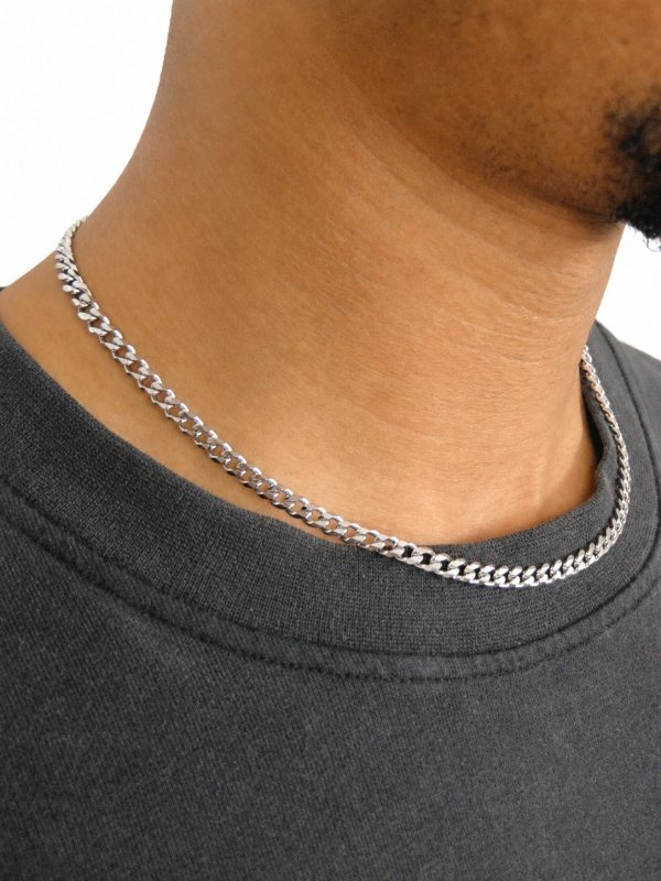 Alternative view of 5mm Curb Link Chain in White Gold