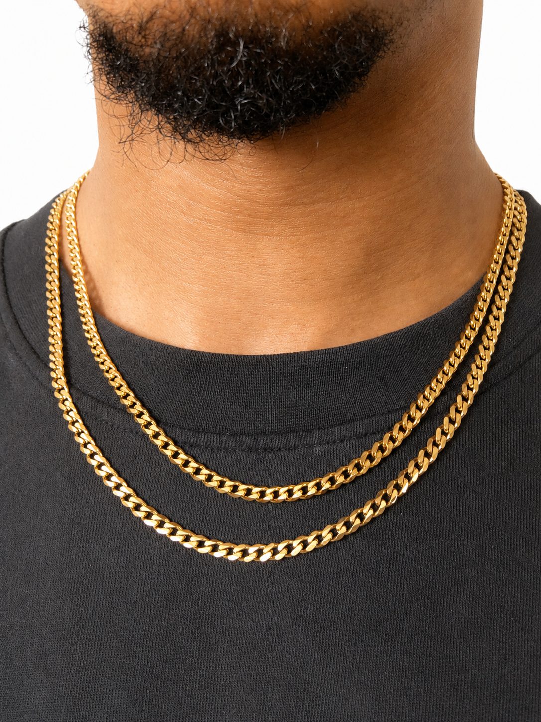 5mm Curb Link Chain in Gold