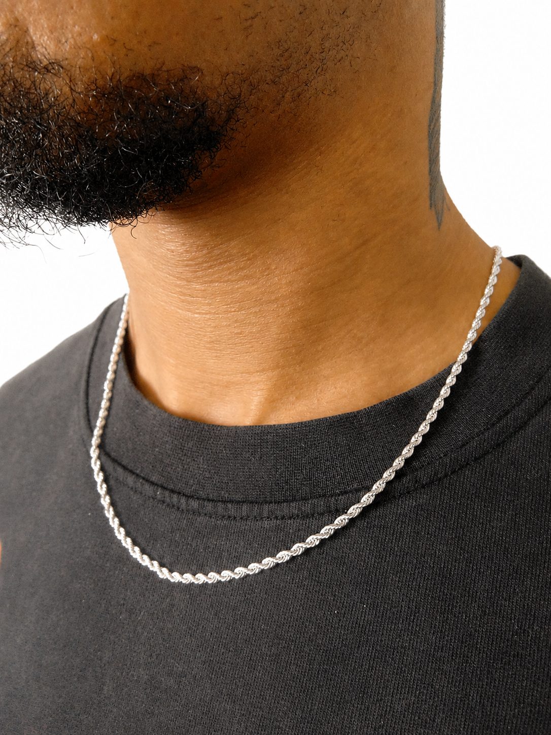 3mm Rope Chain in White Gold - Image 2