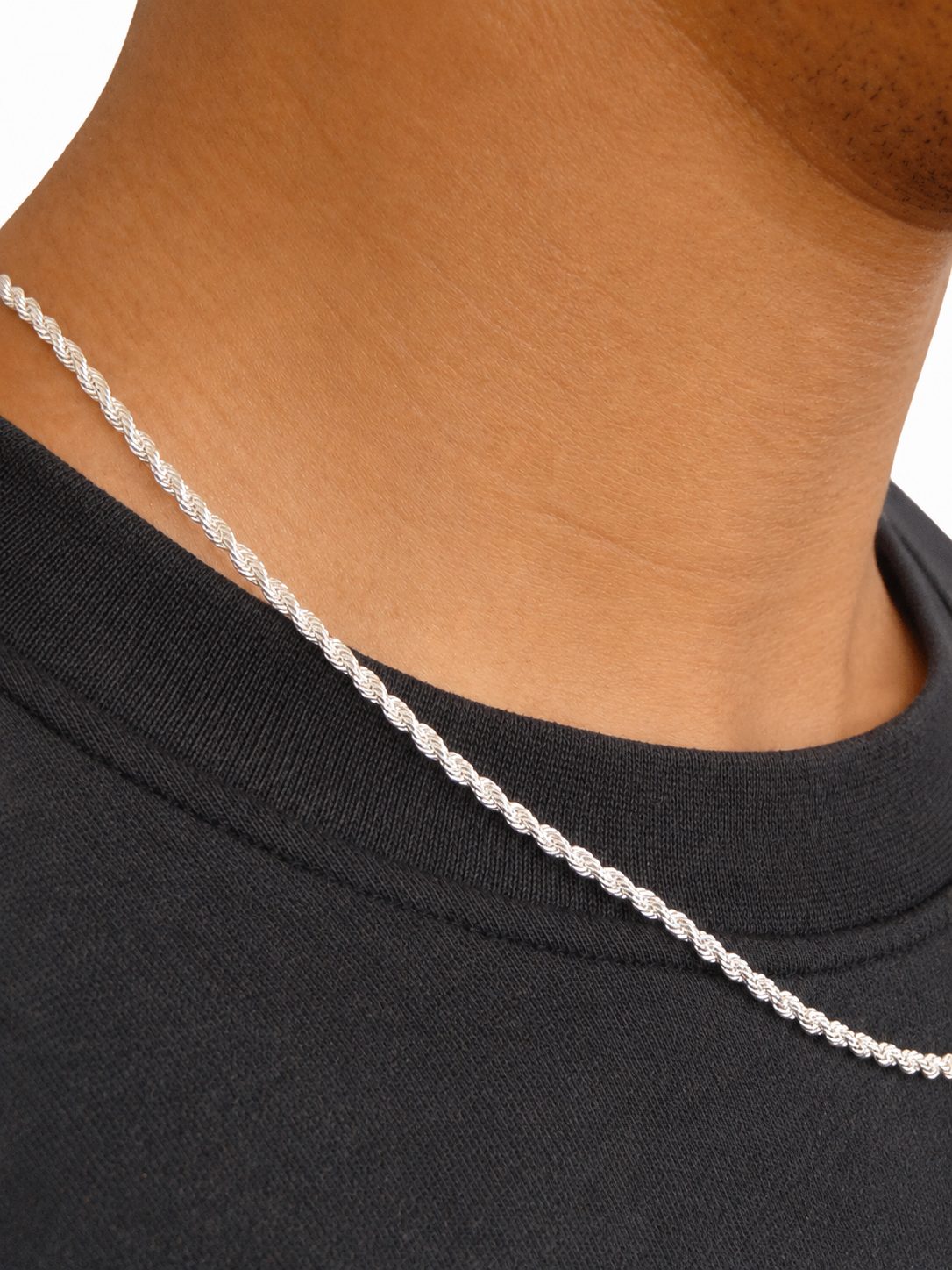 3mm Rope Chain in White Gold - Image 3