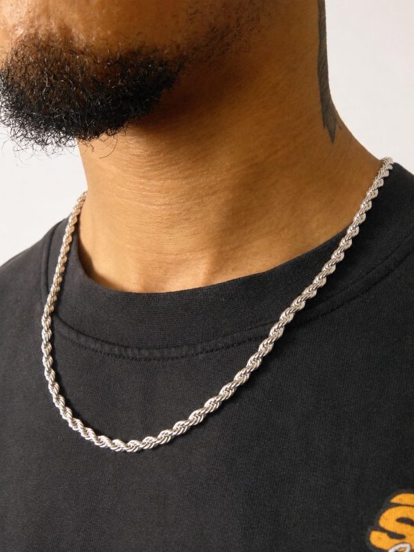 5mm Rope Chain in White Gold